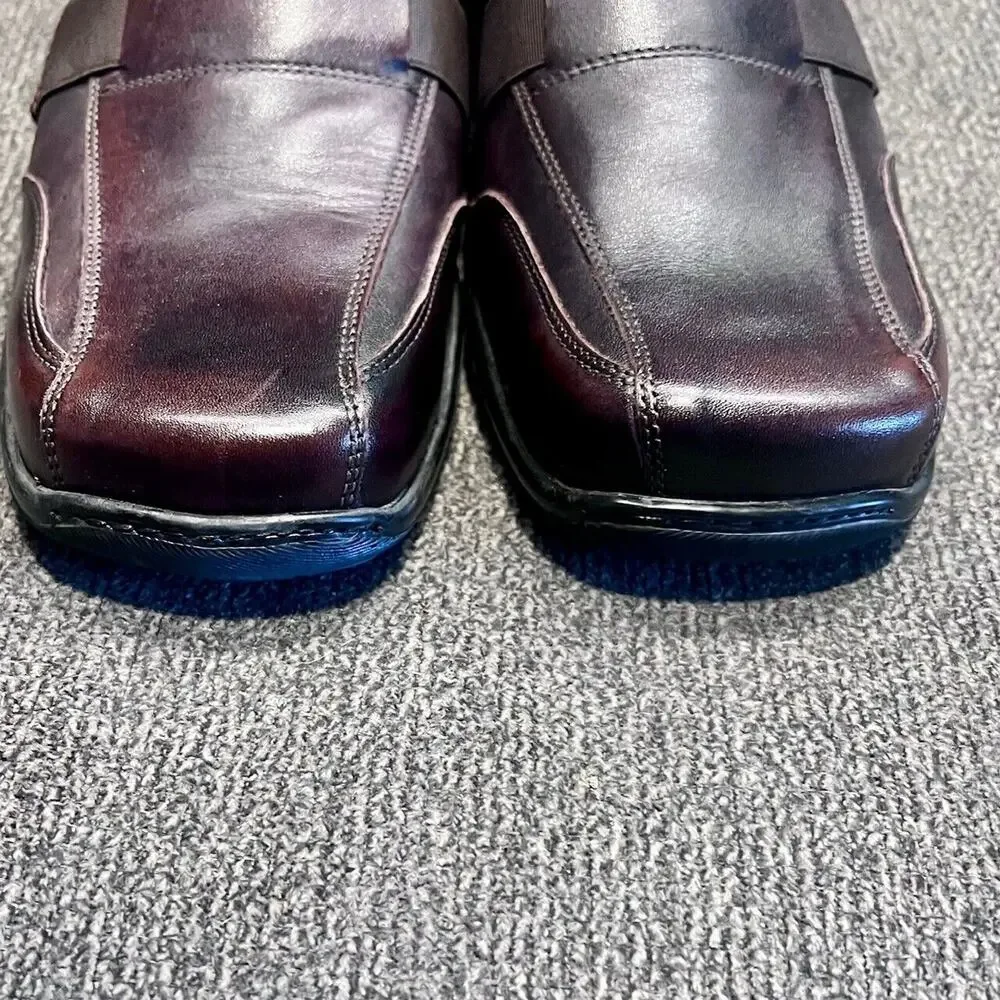 Aldo Brown Loafer Mens 11 Leather Square Toe Slip On Comfort Casual